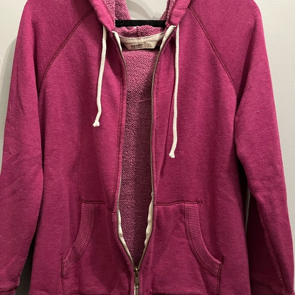 Old navy zip up sweater purple pink colour size large - Picture 3 of 5
